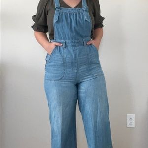 Anthropologie Pilcro Wide-Leg Overalls
